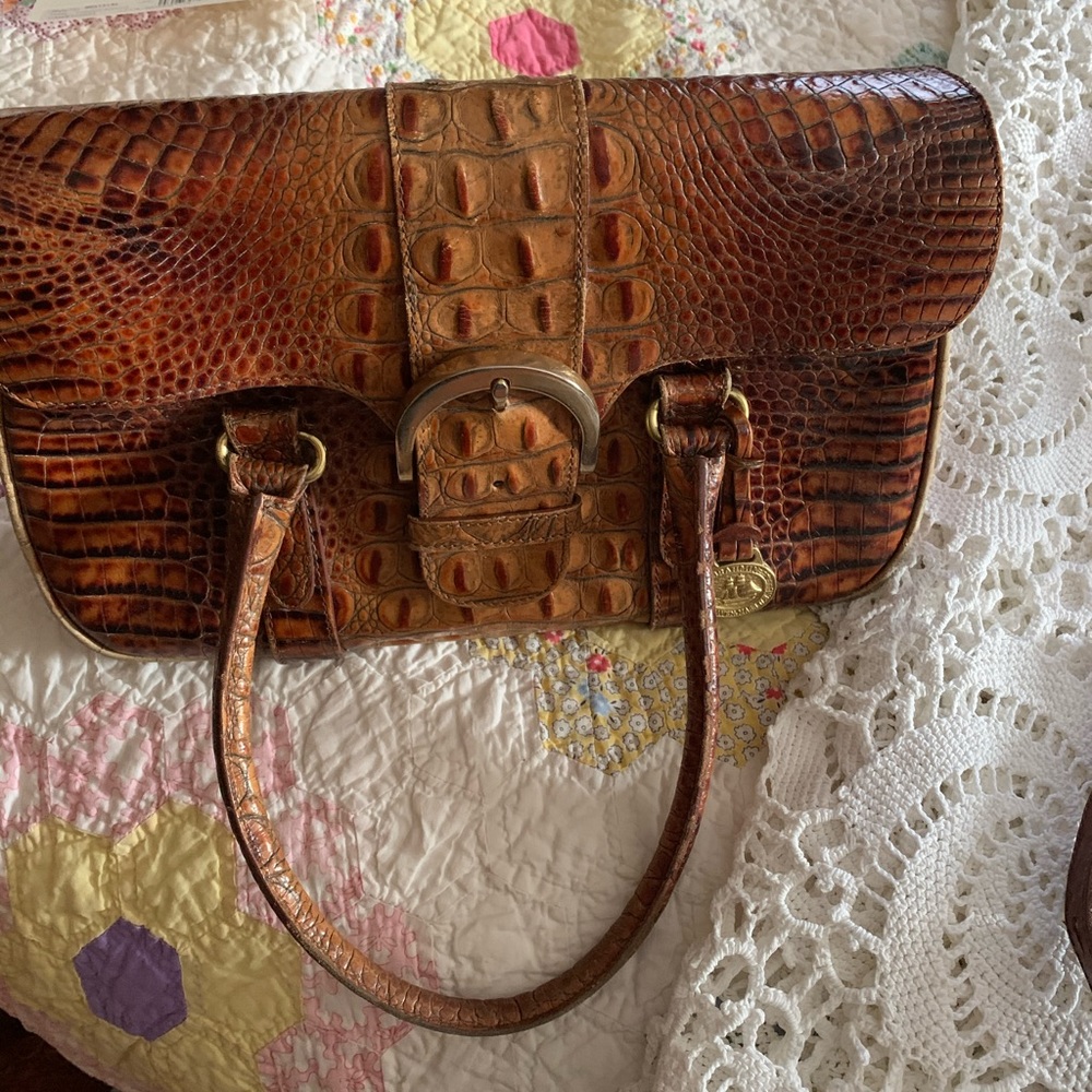 Brahmin Vintage Tory Handbag in Toasted Almond